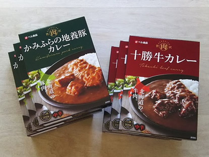 かみふらの地養豚＆十勝牛カレー　２００ｇ×各３個